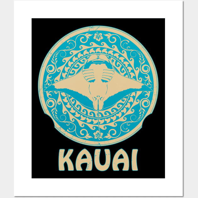 Manta Ray Shield of Kauai Wall Art by NicGrayTees